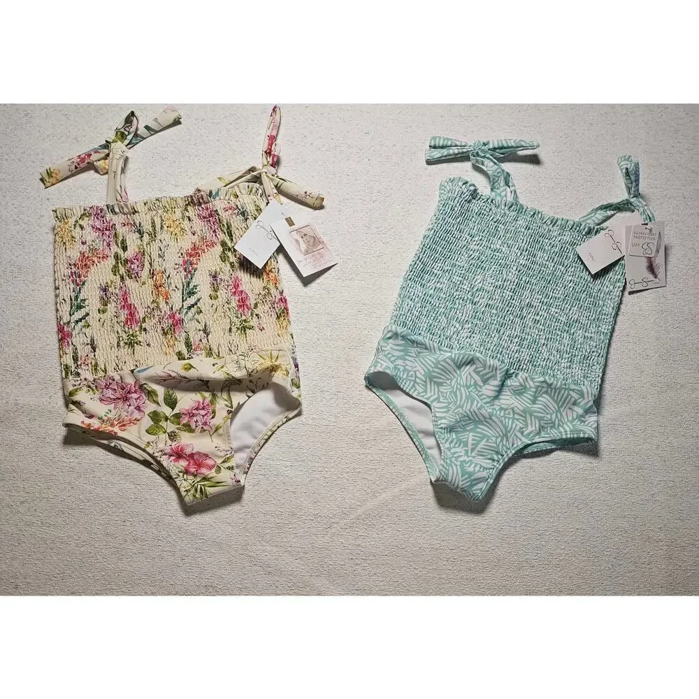 Jessica Simpson Girls Size 6 NWT 2 Swimsuit Cover Up Sets UPF 50 Beach Bundle